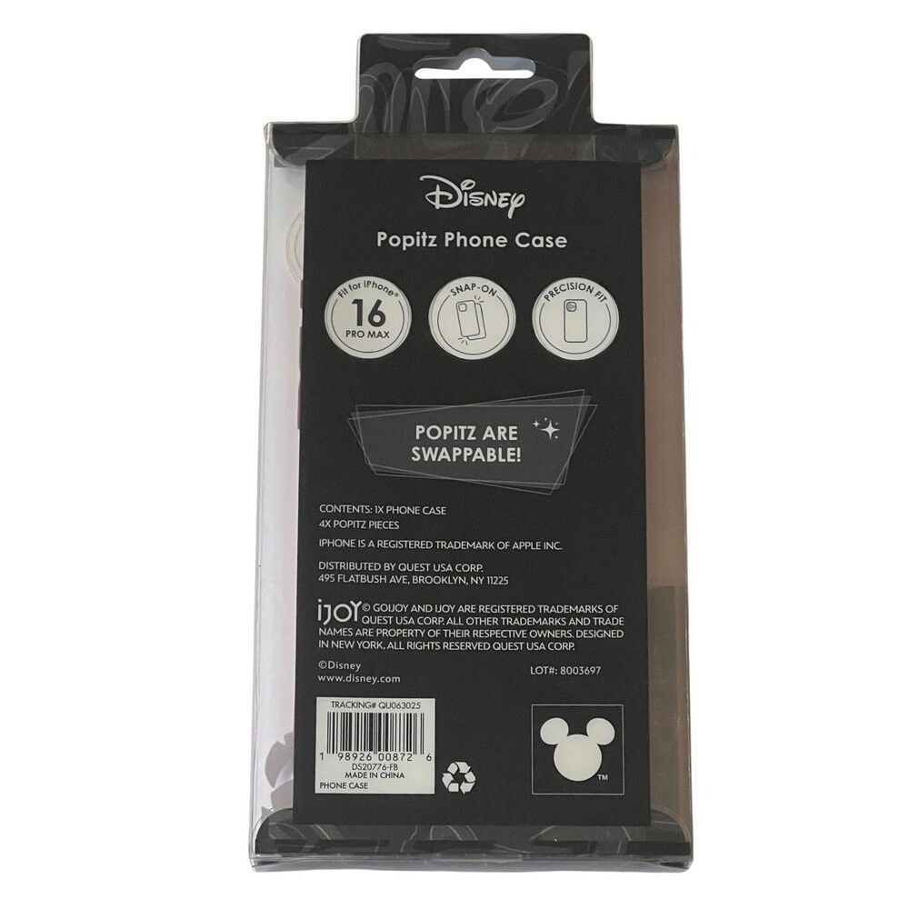 DISNEY Stitch Popitz iPhone 16 PRO MAX Case Purple Halloween Snap On Charms NEW - Picture 4 of 9